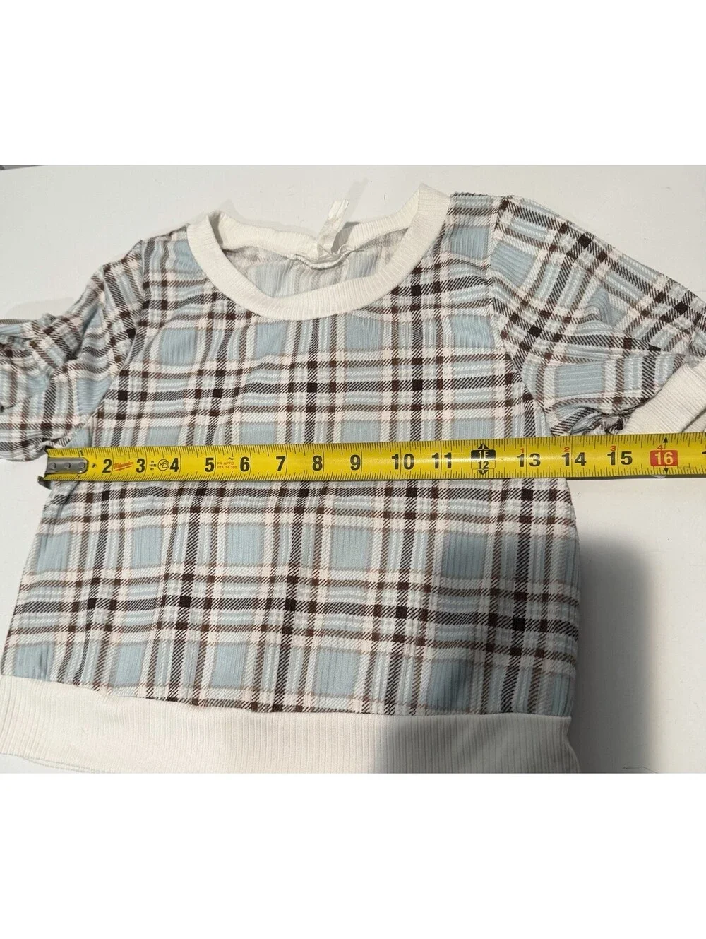 Kids Girls Caution To The Wind Blouse Size Small Plaid Multicolor